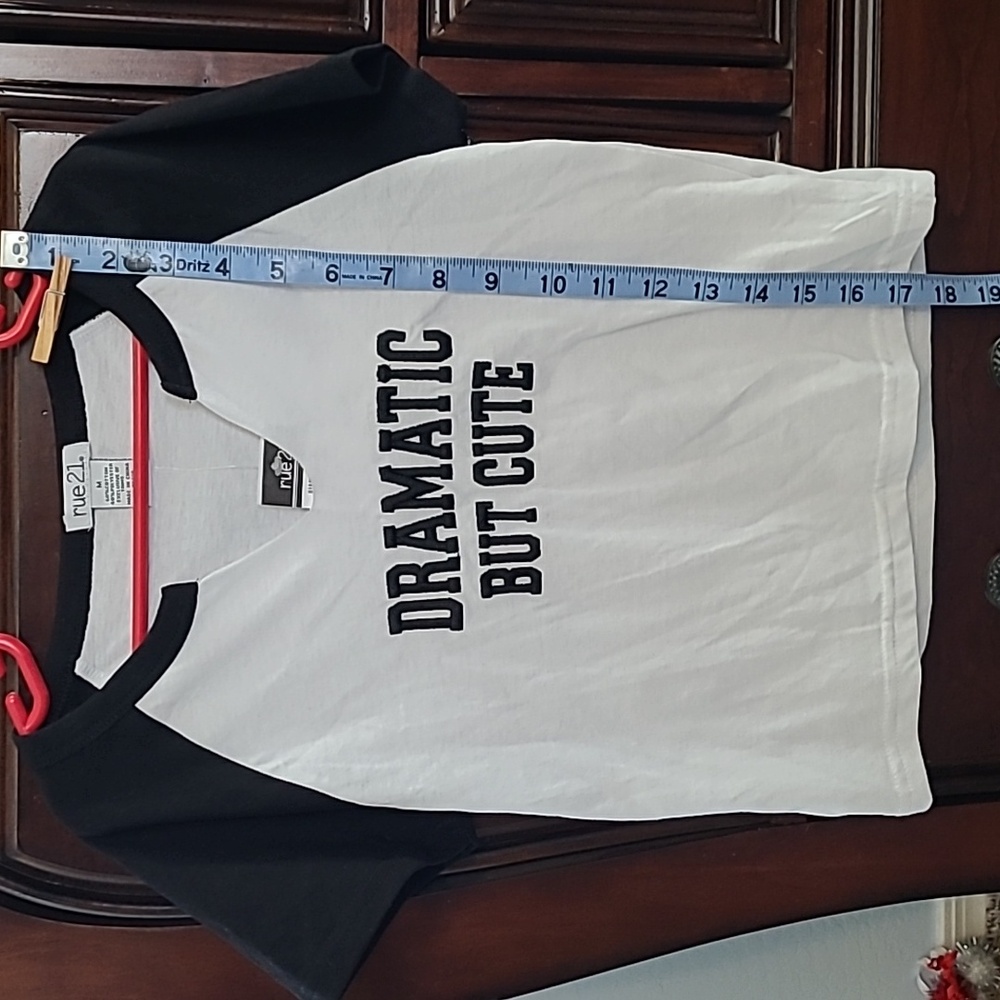 Rue21 Medium black and white crop top